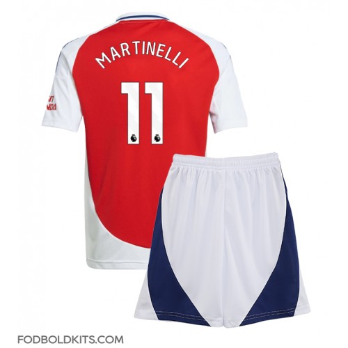 Arsenal Gabriel Martinelli #11 Hjemmebanesæt Børn 2024-25 Kortærmet (+ Korte bukser)